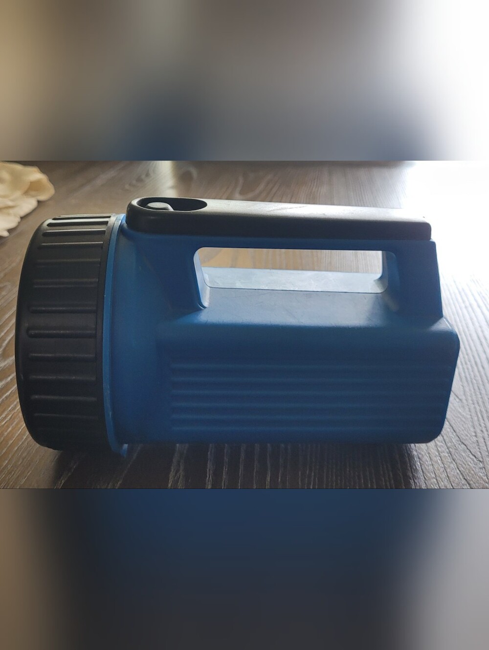 Ozark Trail Blue Flashlight with Black Handle